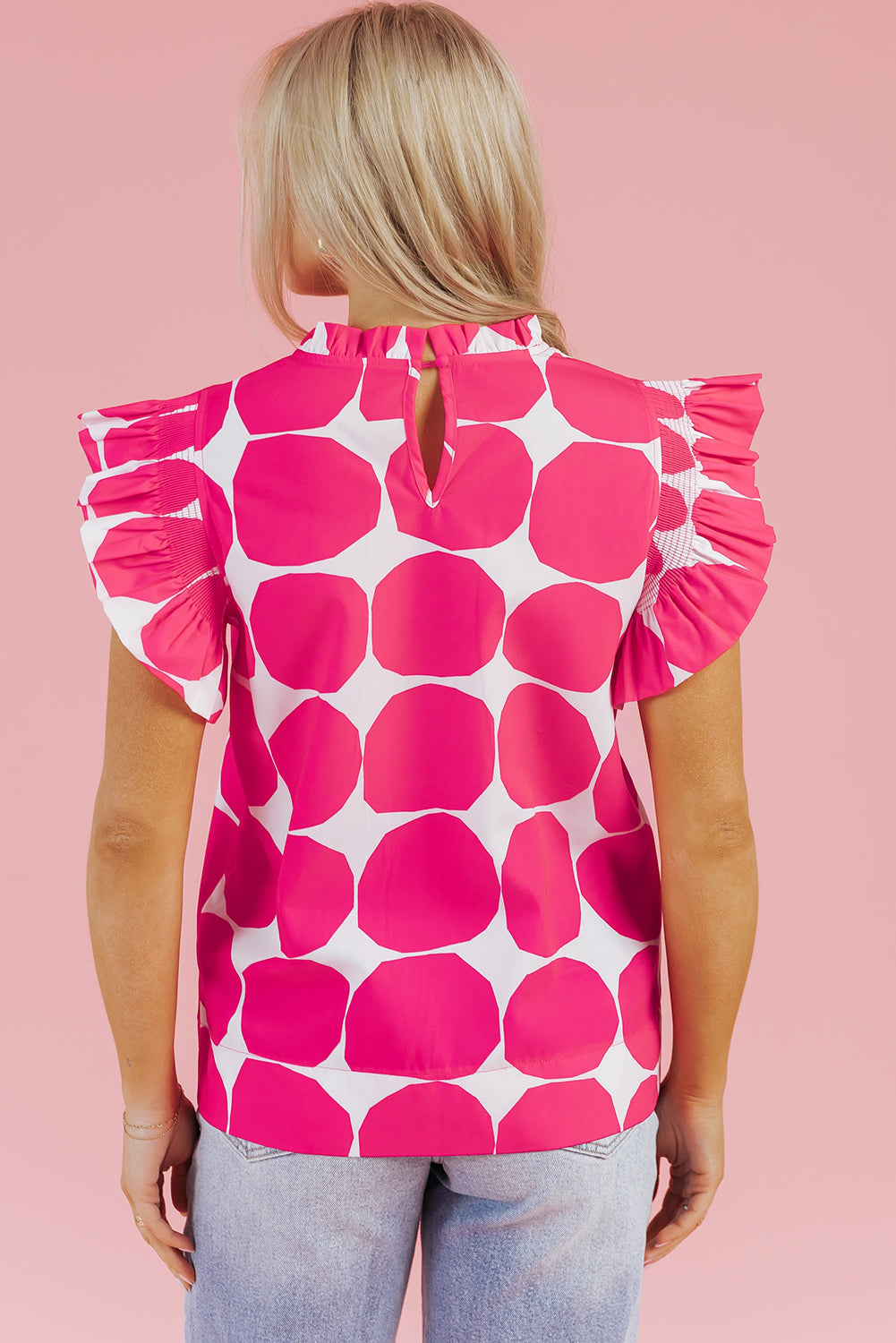Bubblegum Pattern Frilled Top