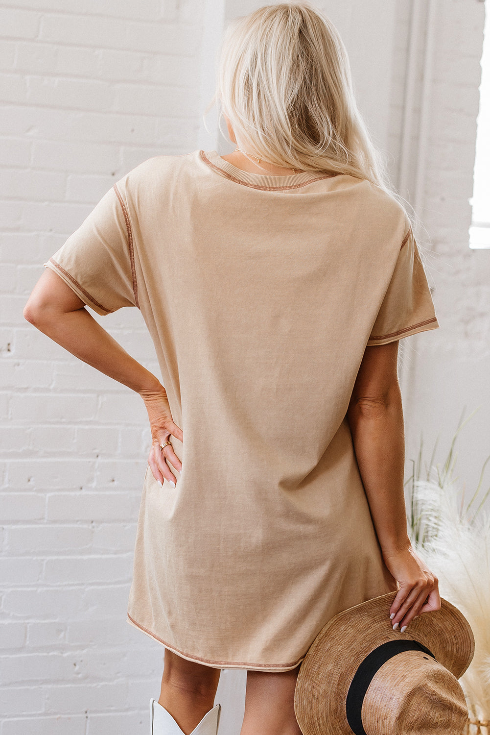Mineral Wash Star T-Shirt Dress