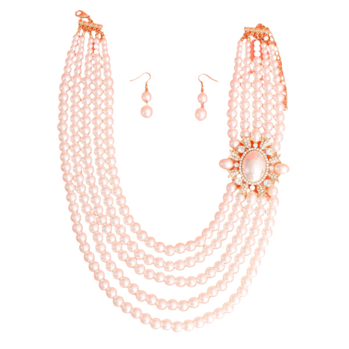Cream 5 Strand Vintage Pearl Set