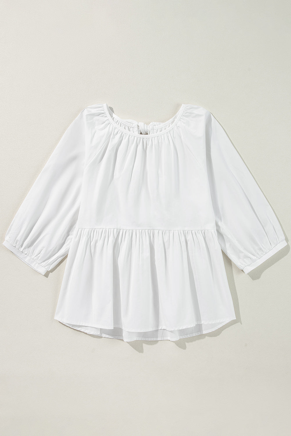 Bow Knot Cutout Back Blouse