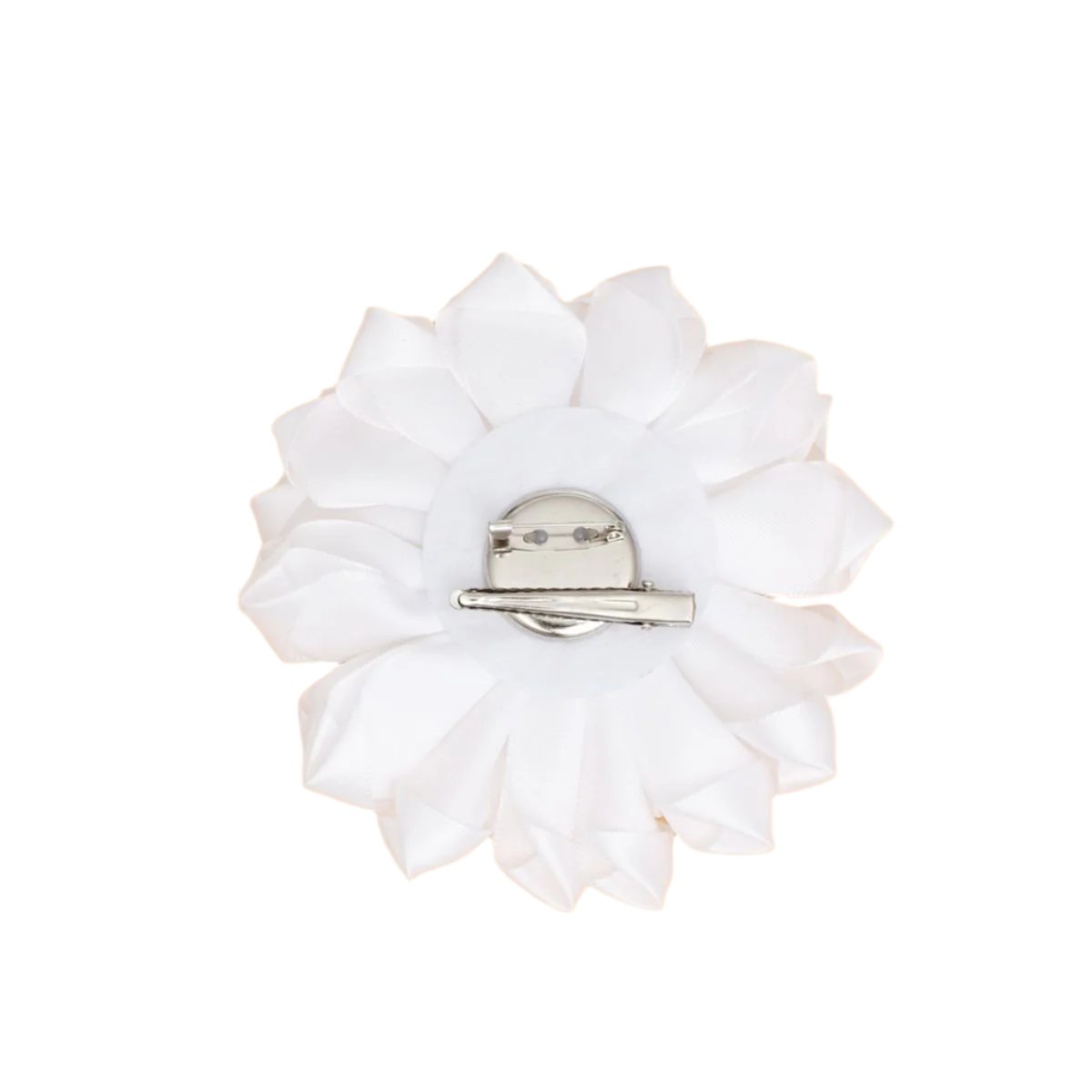 Brooch White Flower Pearl Clip and Pin for Women