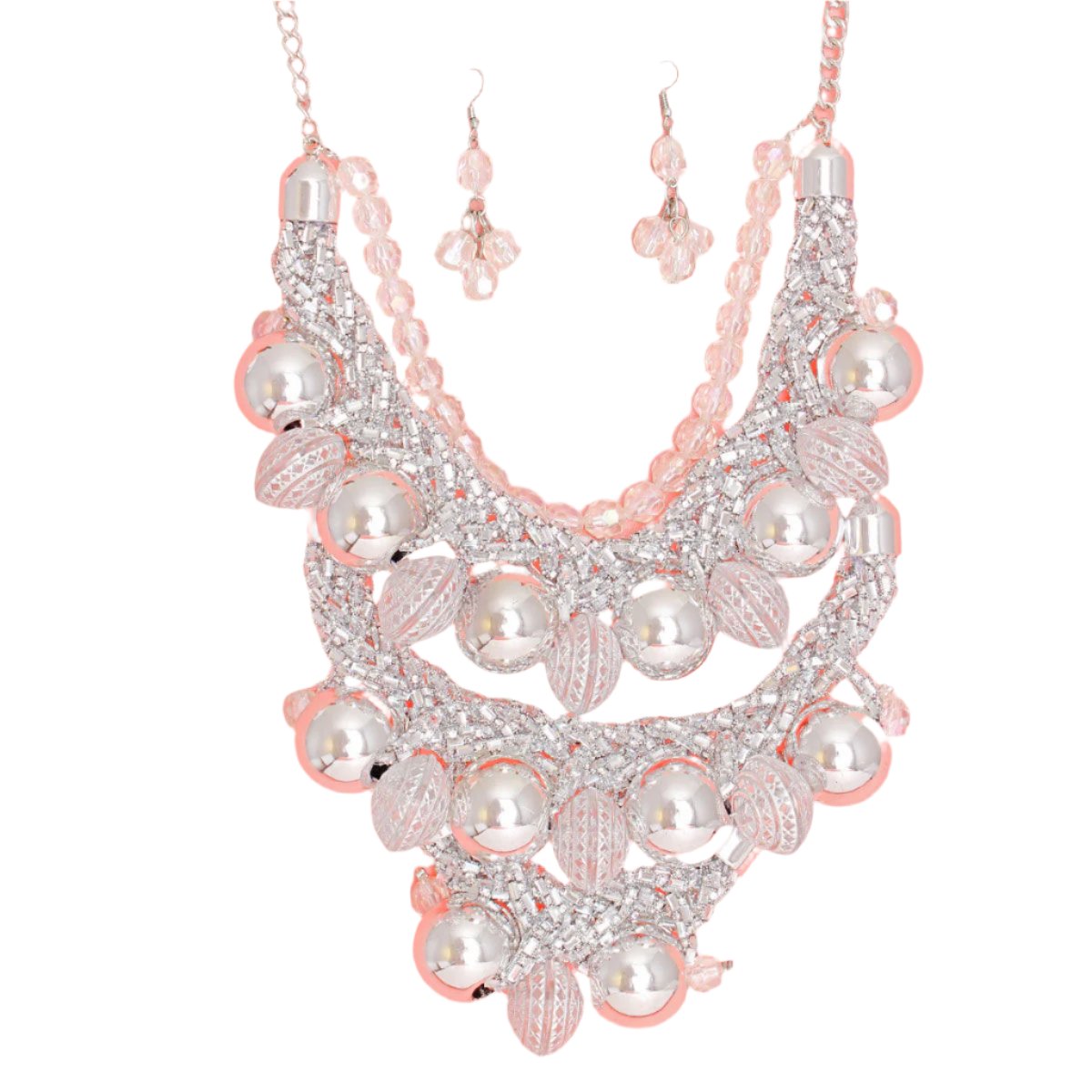 Sparkling Silver Crystal Braid Ensemble