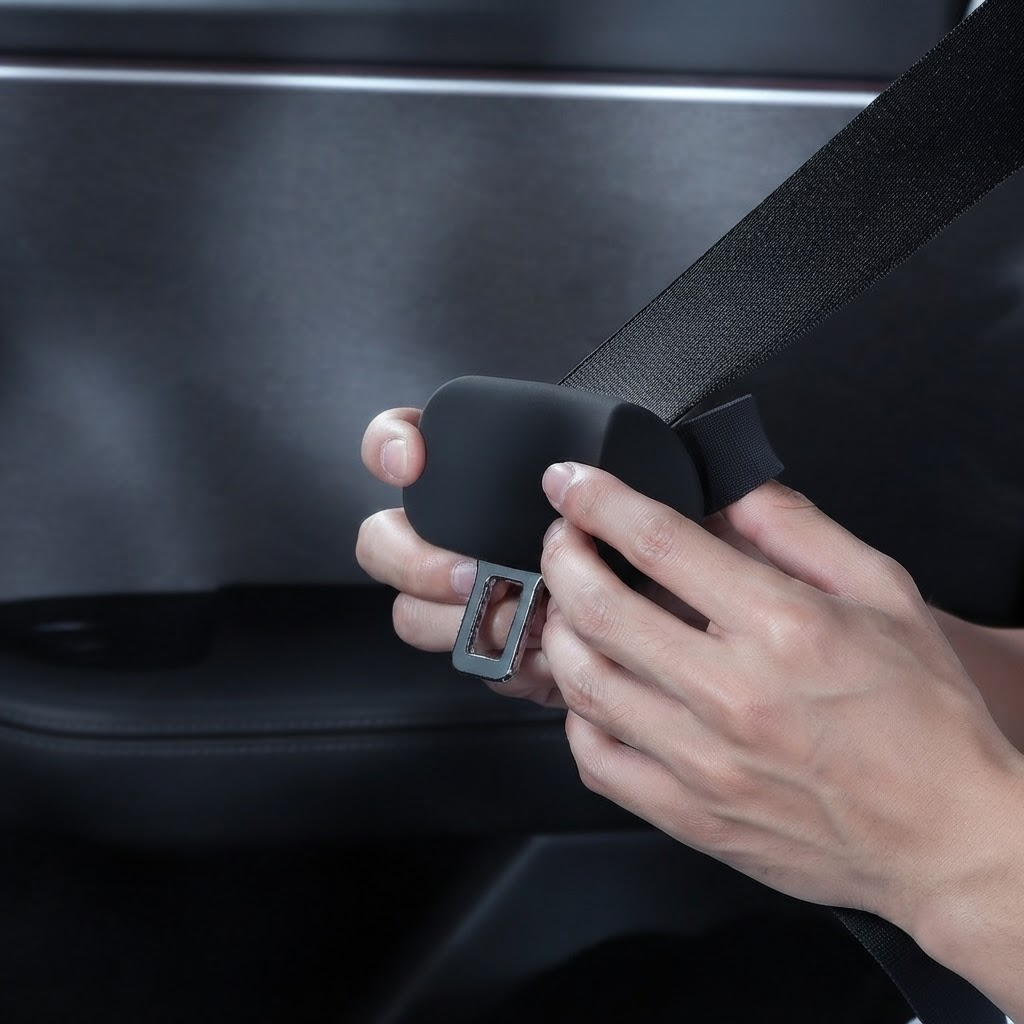Silence Seat Belt Buckle Cover Set for Model Y Juniper / Model 3 Highland