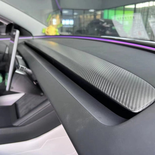 Real Carbon Fiber Replacement Dashboard Cover for Model 3 Highland / Model Y Juniper