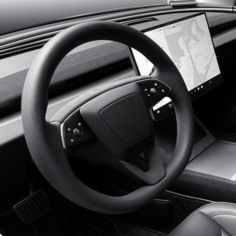 Alcantara Steering Wheel Panel for Model 3 Highland / Y Juniper | 2 Options